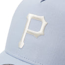 9FORTY A - Frame トラッカー MLB Typewriter ピッツバーグ・パイレーツ スカイブルー/クロームホワイト - 14388613 - OSFM | NEW ERA ニューエラ公式オンラインストア