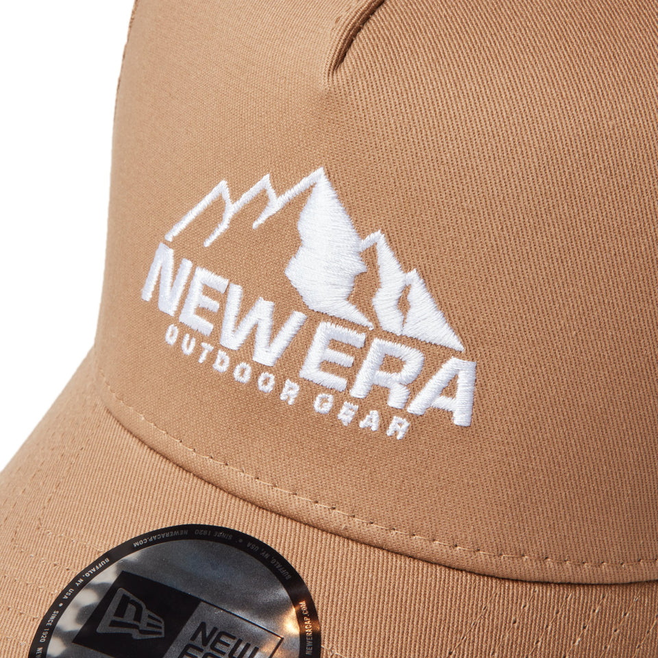 9FORTY A - Frame トラッカー Mountain Logo Spacer Mesh カーキ【ニューエラアウトドア】 - 14307260 - OSFM | NEW ERA ニューエラ公式オンラインストア