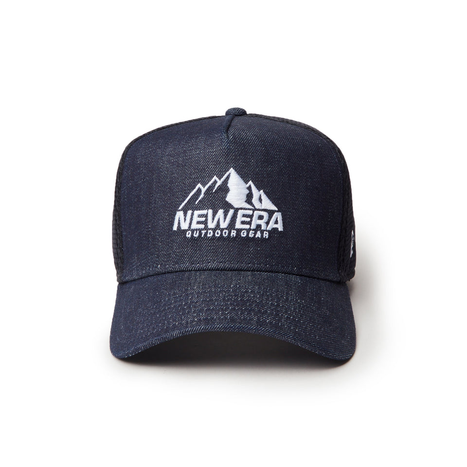 9FORTY A - Frame トラッカー Mountain Logo Spacer Mesh インディゴデニム【ニューエラアウトドア】 - 14307262 - OSFM | NEW ERA ニューエラ公式オンラインストア