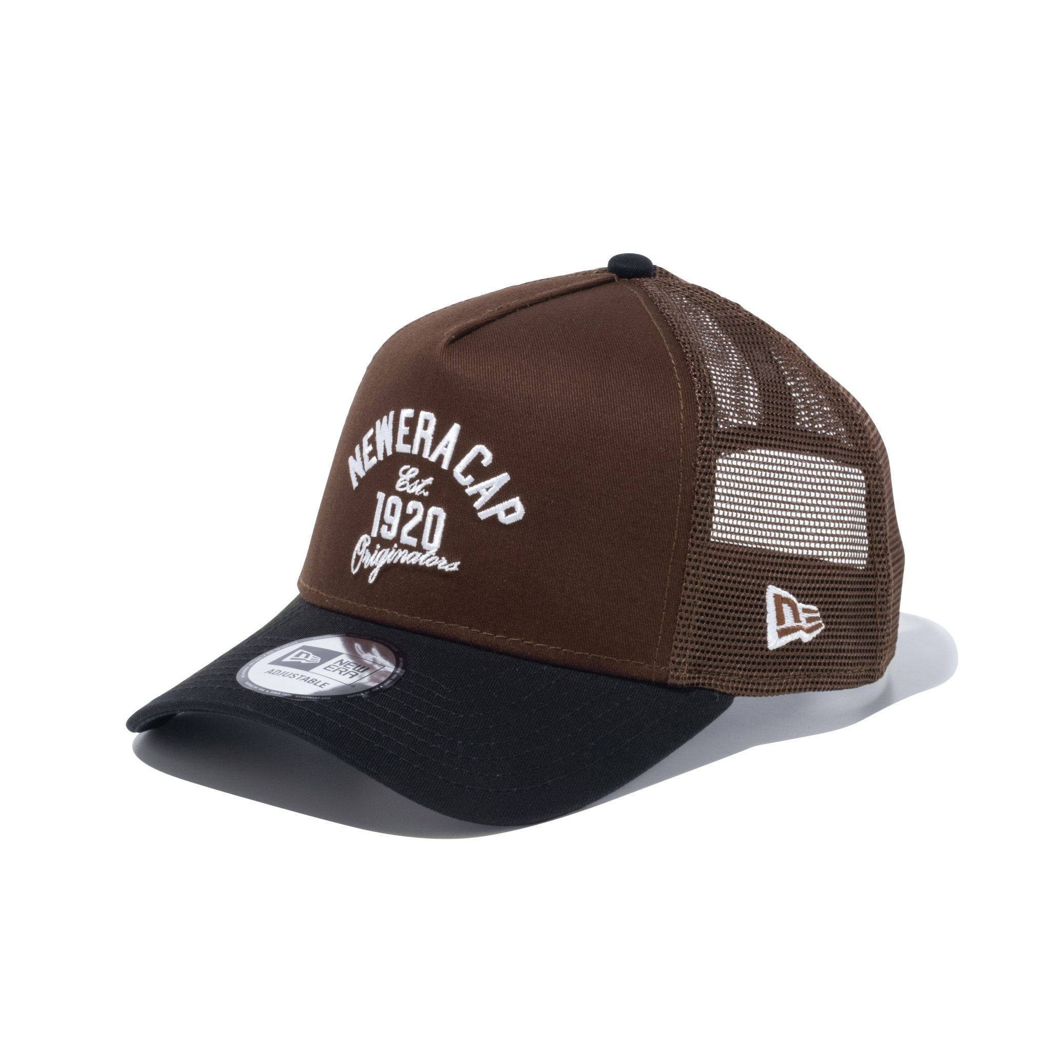 9FORTY A-Frame トラッカー NEW ERA 1920 アーチロゴ バーント