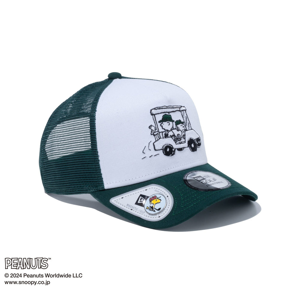 【ゴルフ】9FORTY A-Frame トラッカー On Par PEANUTS ピーナッツ ホワイト/ダークグリーン - 14124321-OSFM | NEW ERA ニューエラ公式オンラインストア