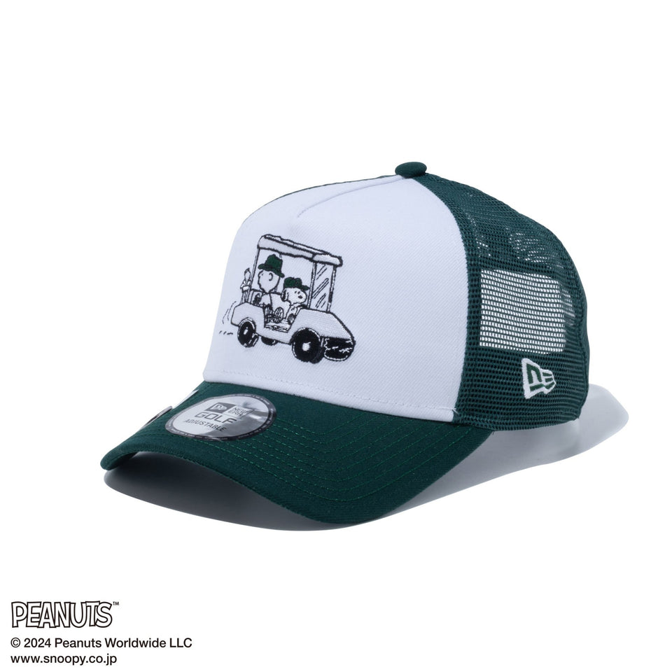 【ゴルフ】9FORTY A-Frame トラッカー On Par PEANUTS ピーナッツ ホワイト/ダークグリーン - 14124321-OSFM | NEW ERA ニューエラ公式オンラインストア