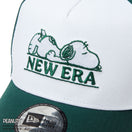 9FORTY A - Frame PEANUTS ピーナッツ スヌーピー ホワイト/ダークグリーン - 14344535 - OSFM | NEW ERA ニューエラ公式オンラインストア