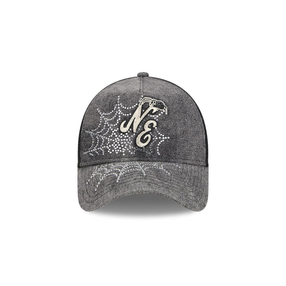 9FORTY A - Frame トラッカー Spiderweb ラインストーン クラシックロゴ ブラック - 14866546-OSFM | NEW ERA ニューエラ公式オンラインストア