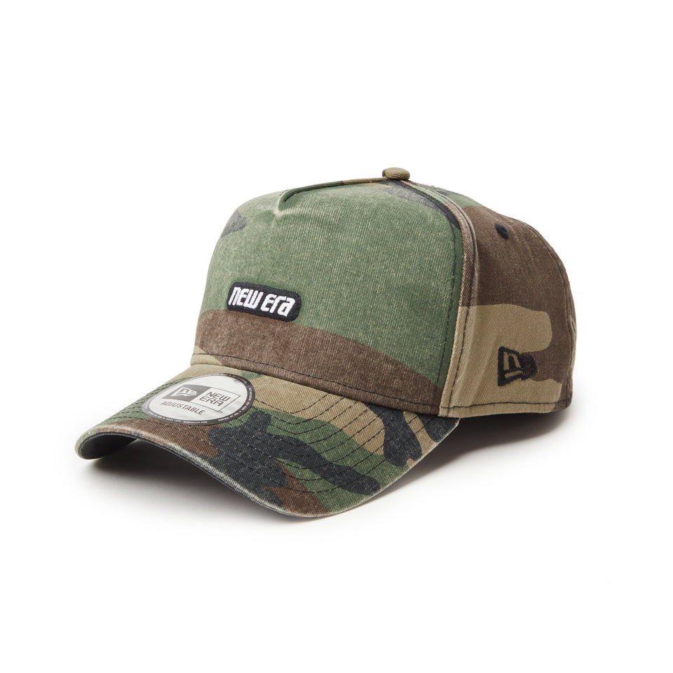 9FORTY A-Frame Super Heavy Wash Racer Logo ウッドランドカモ