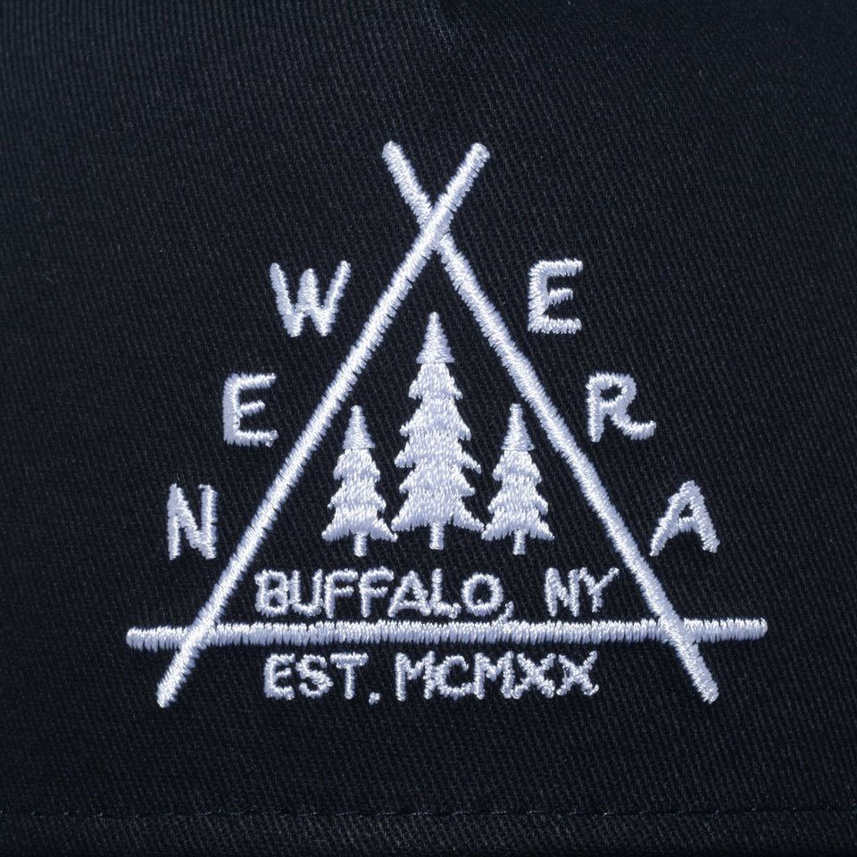 9FORTY A-Frame トラッカー Triangle Woods Logo ブラック【ニューエラアウトドア】 - 14110099-OSFM | NEW ERA ニューエラ公式オンラインストア