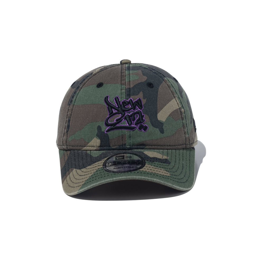 9FORTY アンストラクチャード Camouflage スクリプトロゴ ウッドランド