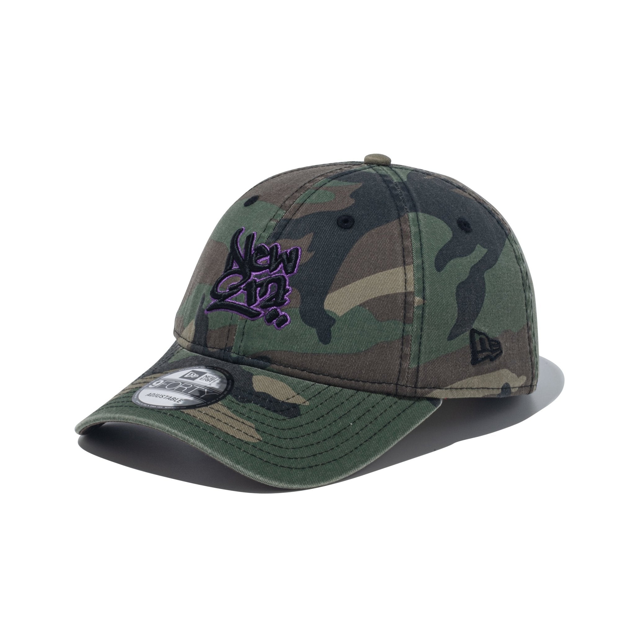 9FORTY アンストラクチャード Camouflage スクリプトロゴ ウッドランド