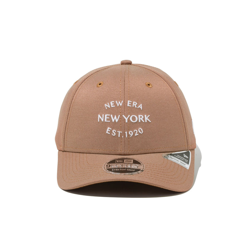 9FORTY ストレッチスナップ Dry Chambray Fabric Series NEW ERA NEW YORK 1920 オレンジカーキ - 14861108 - OSFM | NEW ERA ニューエラ公式オンラインストア