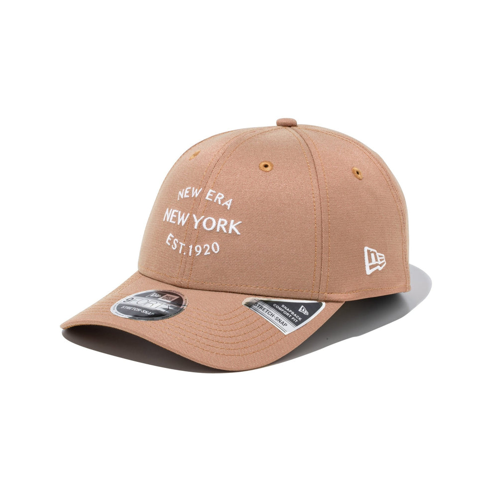 9FORTY ストレッチスナップ Dry Chambray Fabric Series NEW ERA NEW YORK 1920 オレンジカーキ - 14861108 - OSFM | NEW ERA ニューエラ公式オンラインストア