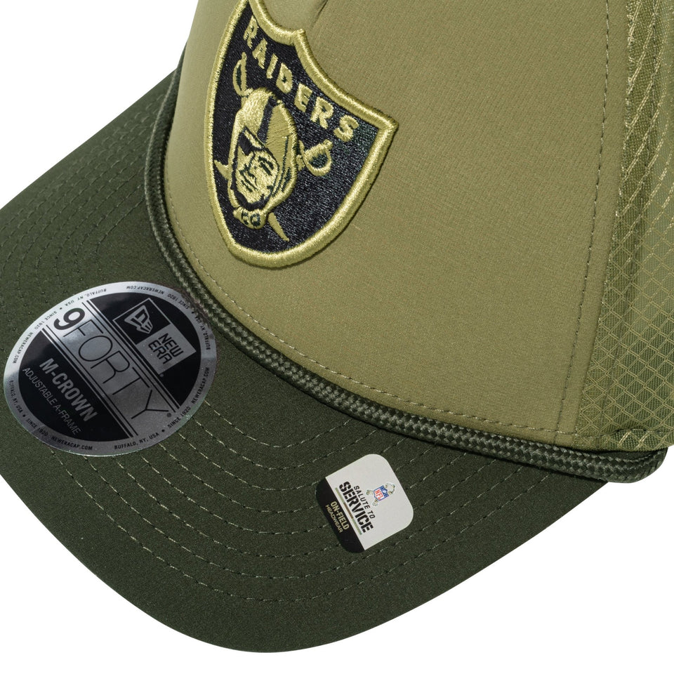 9FORTY M - Crown A - Frame 2025 NFL Salute to Service ラスベガス・レイダース - 14724764 - OSFM | NEW ERA ニューエラ公式オンラインストア