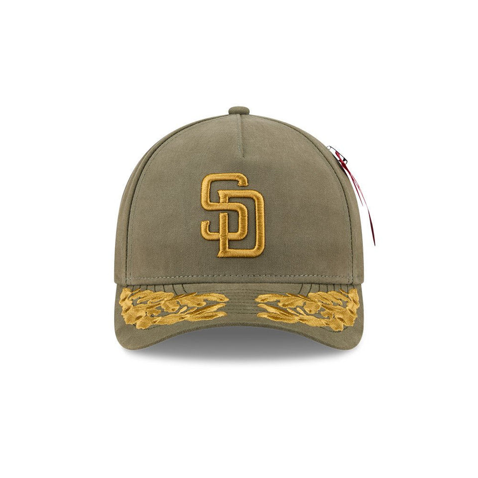 9FORTY M - Crown A - Frame Alpha Industries サンディエゴ・パドレス オリーブ - 14667287 - OSFM | NEW ERA ニューエラ公式オンラインストア