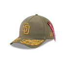 9FORTY M - Crown A - Frame Alpha Industries サンディエゴ・パドレス オリーブ - 14667287 - OSFM | NEW ERA ニューエラ公式オンラインストア