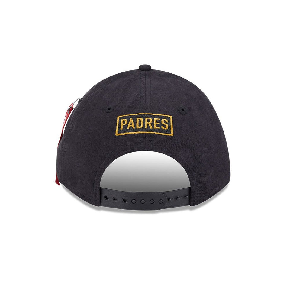 9FORTY M - Crown A - Frame Alpha Industries サンディエゴ・パドレス ブラック - 14667288 - OSFM | NEW ERA ニューエラ公式オンラインストア