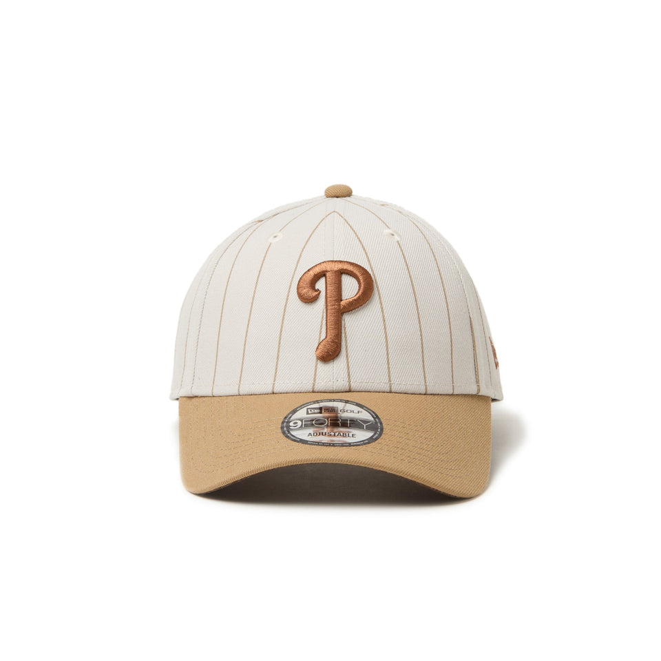 【ゴルフ】 9FORTY MLB Pin Stripe フィラデルフィア・フィリーズ カーキストライプ - 14326282 - OSFM | NEW ERA ニューエラ公式オンラインストア