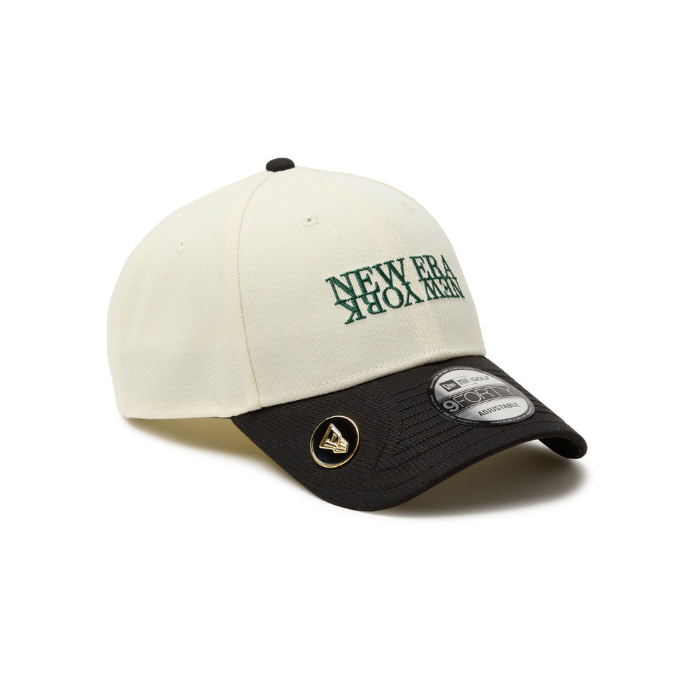 ゴルフ】9FORTY On Par New Era New York クロームホワイト ブラック 