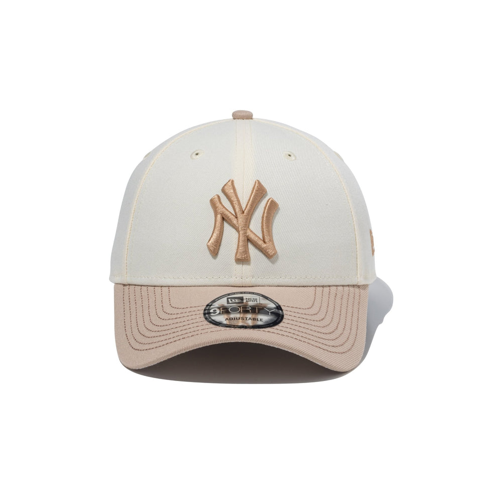 9FORTY Paisley Under Visor ニューヨーク・ヤンキース クローム ベージュ ペイズリーアンダーバイザー - 14908262-OSFM | NEW ERA ニューエラ公式オンラインストア