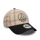 9FORTY PARIS SAINT GERMAIN チェック ベージュ / ライトピンク ブラックバイザー - 14532348 - OSFM | NEW ERA ニューエラ公式オンラインストア