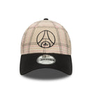 9FORTY PARIS SAINT GERMAIN チェック ベージュ / ライトピンク ブラックバイザー - 14532348 - OSFM | NEW ERA ニューエラ公式オンラインストア