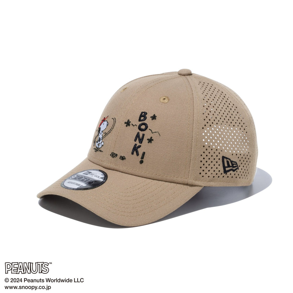 【ゴルフ】9FORTY PEANUTS ピーナッツ レーザーパフォーテッド ブリティッシュカーキ - 14124315-OSFM | NEW ERA ニューエラ公式オンラインストア