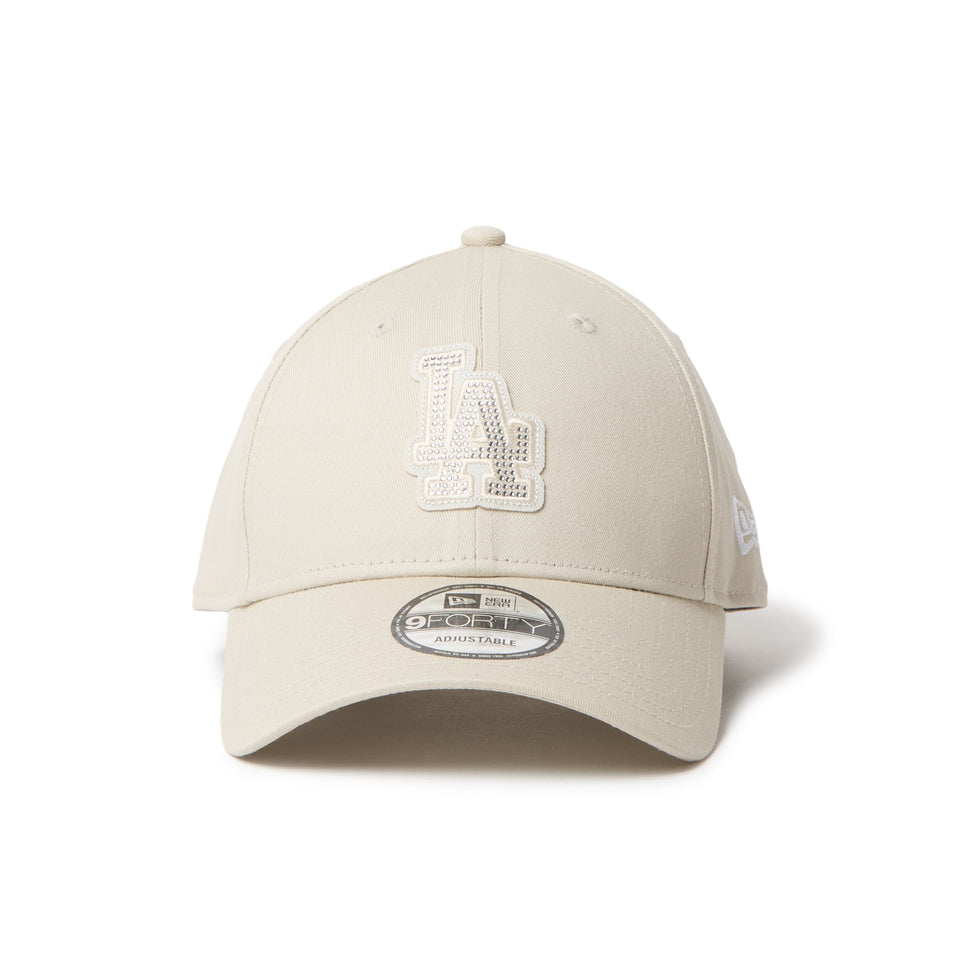 ドジャース　 LAロゴ ストーン付き ホワイトキャップ 9FORTY 9FORTY Rhinestone ロサンゼルス・ドジャース ストーン