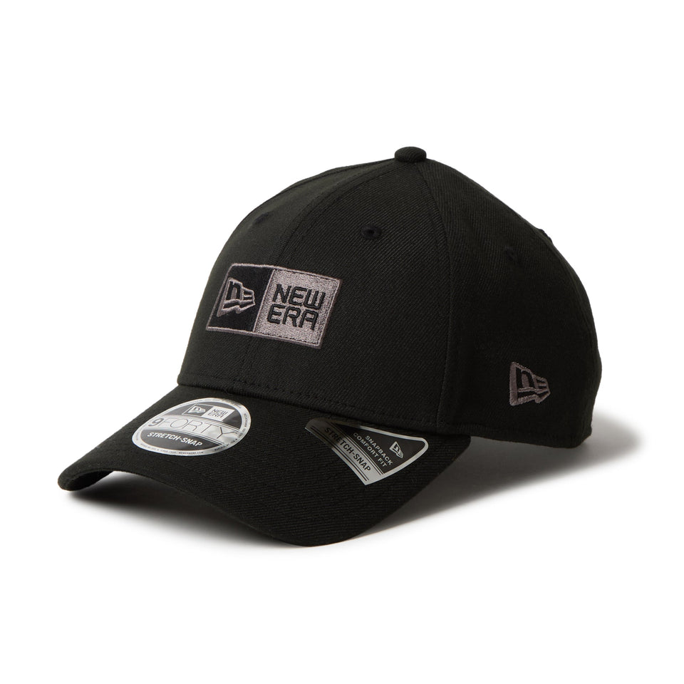 9FORTY ストレッチスナップ Stretch Series ボックスロゴ ブラック - 14667835 - OSFM | NEW ERA ニューエラ公式オンラインストア