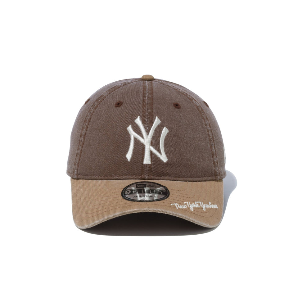 9THIRTY MLB Visor Logo ニューヨーク・ヤンキース ブラウン カーキバイザー - 14109763-OSFM | NEW ERA ニューエラ公式オンラインストア