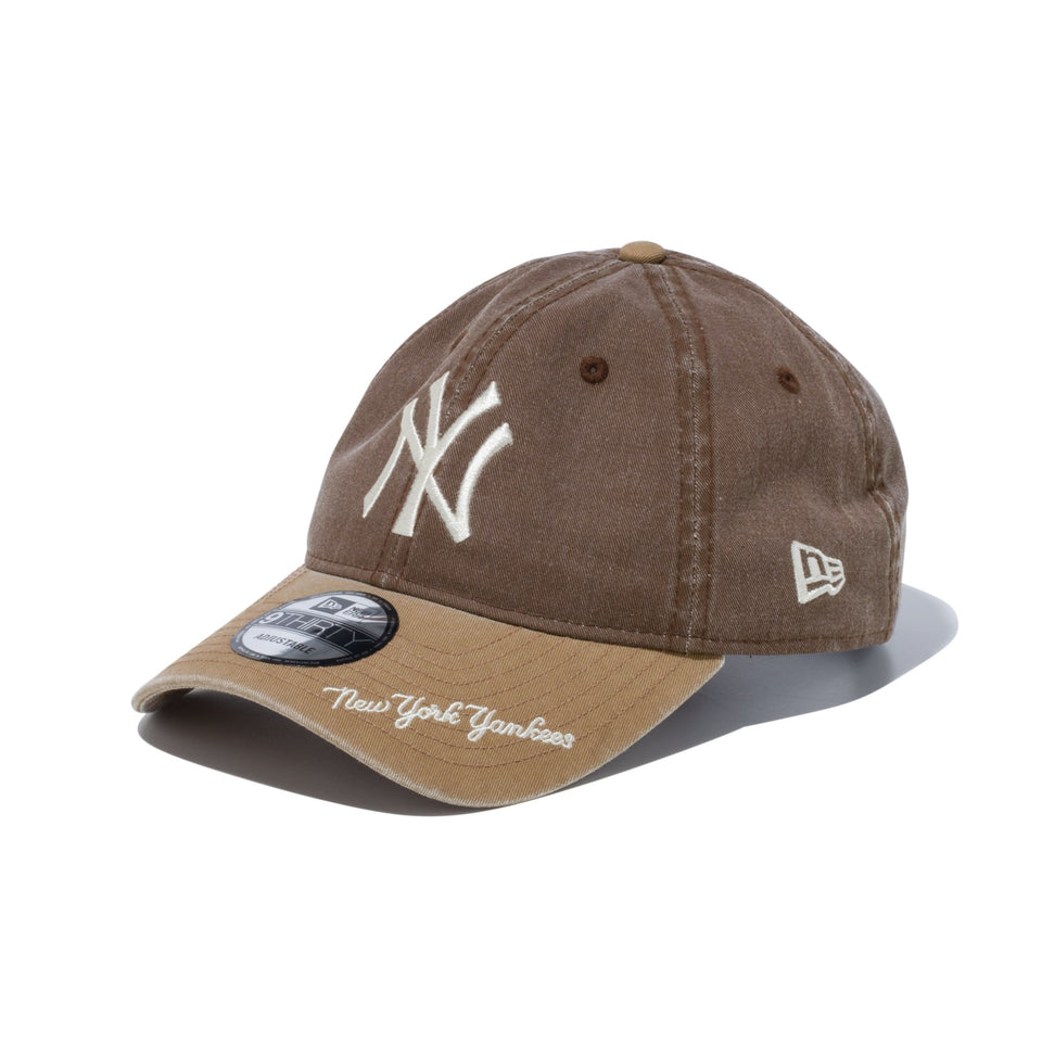 9THIRTY MLB Visor Logo ニューヨーク・ヤンキース ブラウン カーキバイザー - 14109763-OSFM | NEW ERA ニューエラ公式オンラインストア