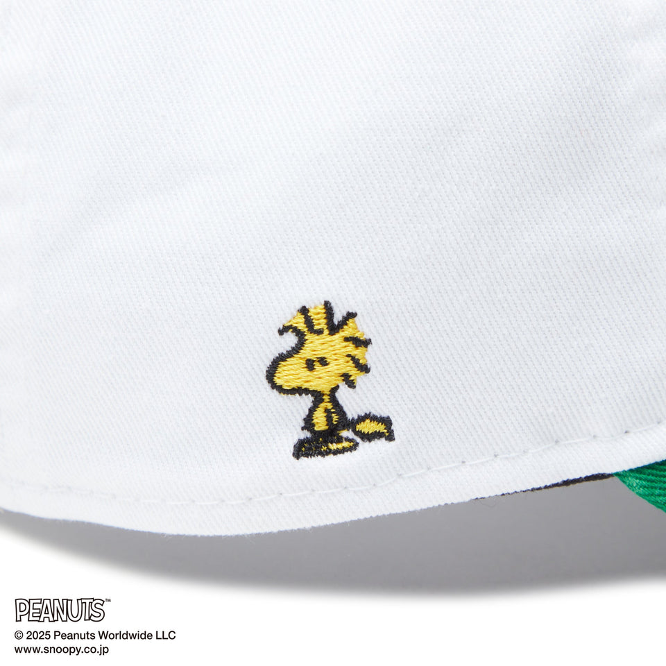 9THIRTY PEANUTS ピーナッツ ロゴ ホワイト ケリーグリーンバイザー - 14344542 - OSFM | NEW ERA ニューエラ公式オンラインストア