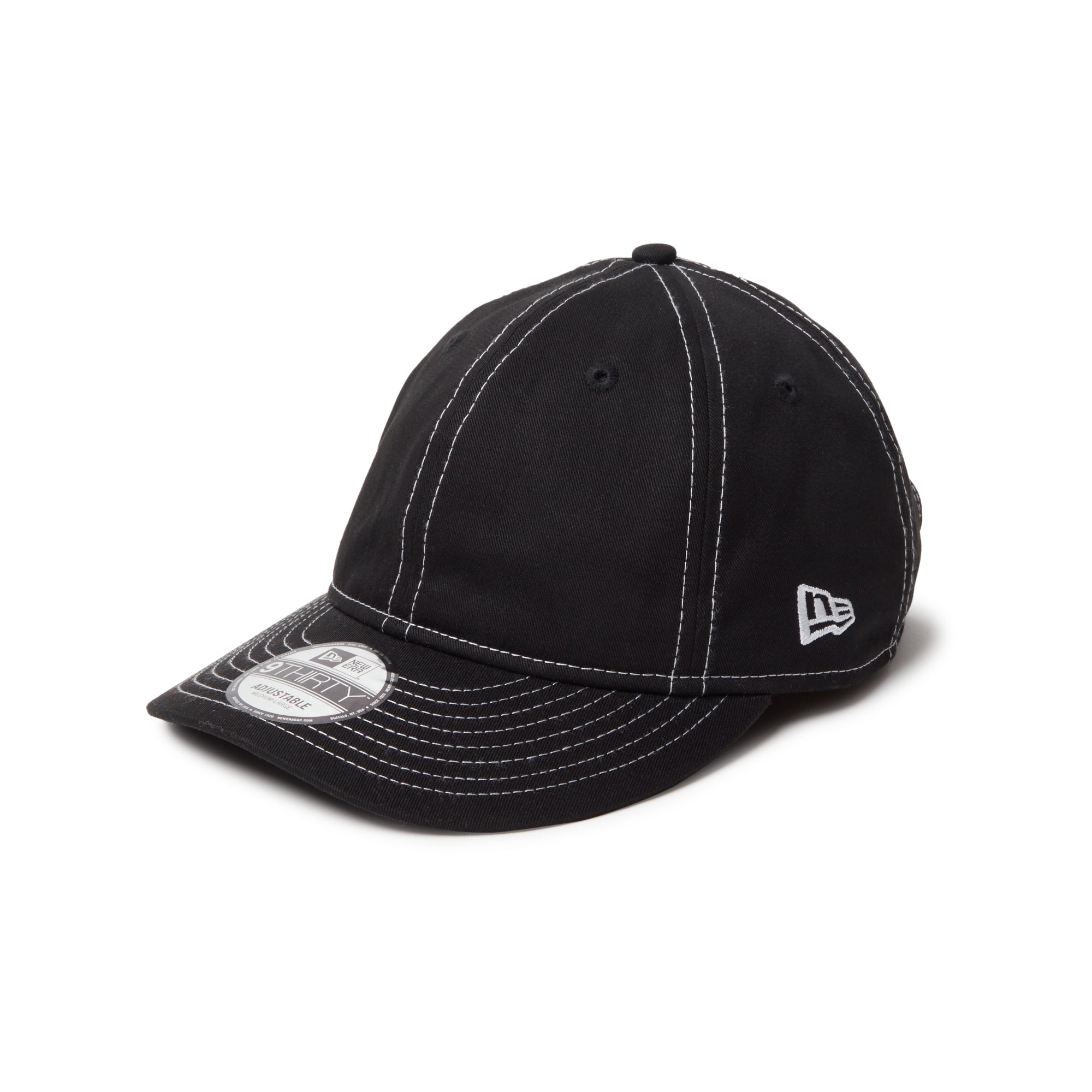 New Era 9THIRTY キャップ 黒 愛刺繍