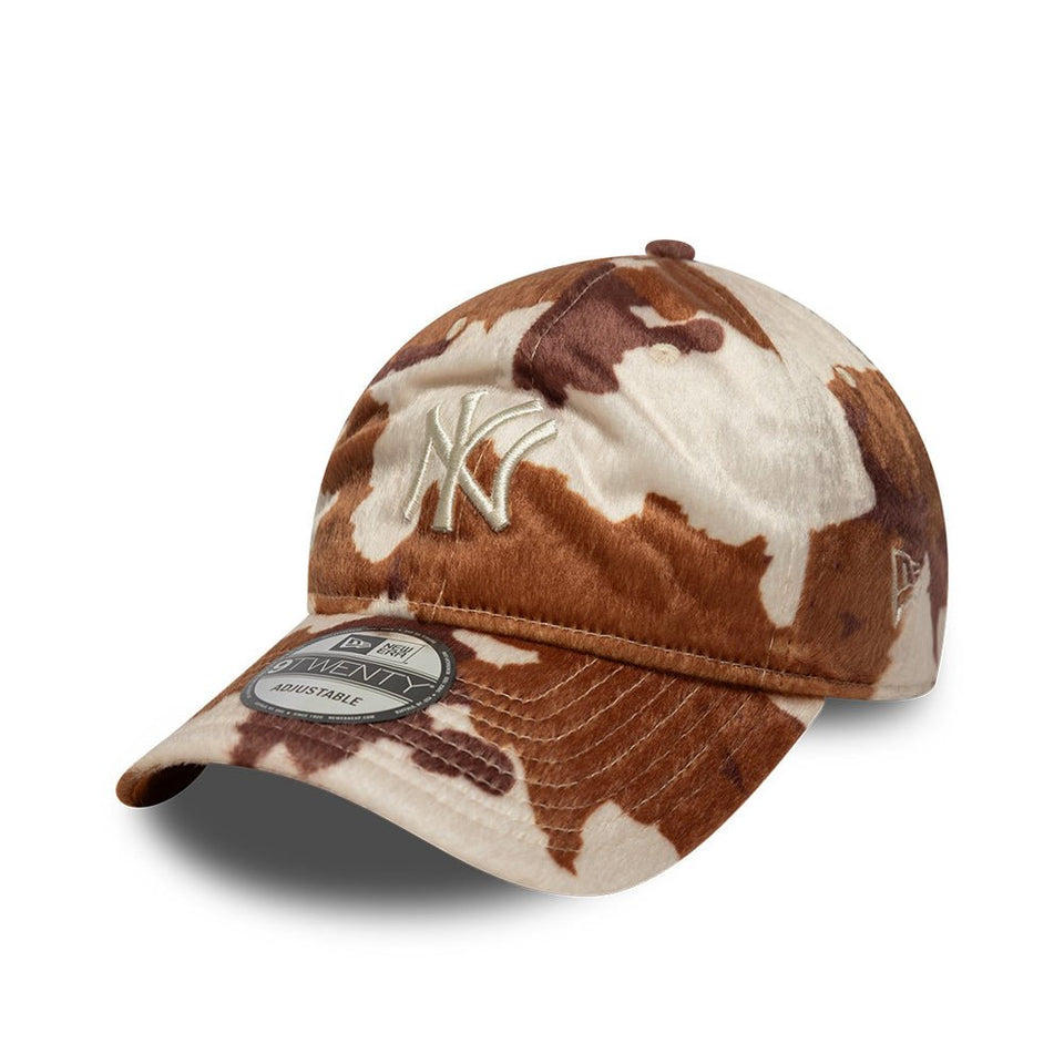 9TWENTY Animal Print Cow ニューヨーク・ヤンキース カウ ベージュ