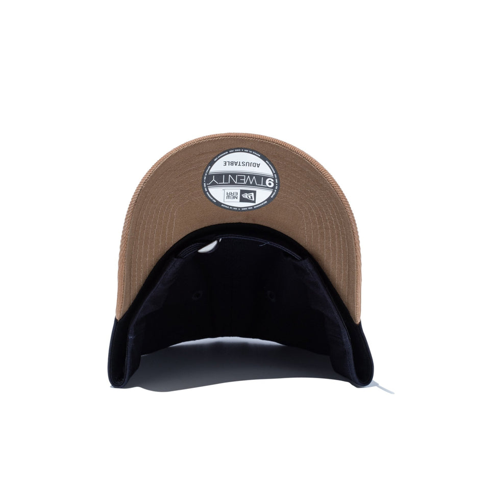9TWENTY Corduroy ミニ ボックスロゴ ネイビー モカバイザー - 14460923 - OSFM | NEW ERA ニューエラ公式オンラインストア