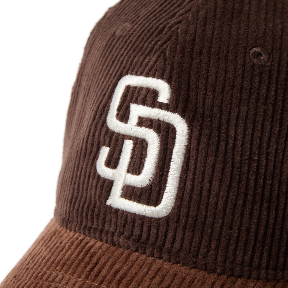 9TWENTY Corduroy コーデュロイ サンディエゴ・パドレス ダークブラウン ブラウンバイザー - 14668027 - SM | NEW ERA ニューエラ公式オンラインストア