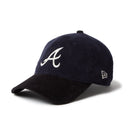 9TWENTY Corduroy コーデュロイ アトランタ・ブレーブス ネイビー ブラックバイザー - 14668032 - SM | NEW ERA ニューエラ公式オンラインストア