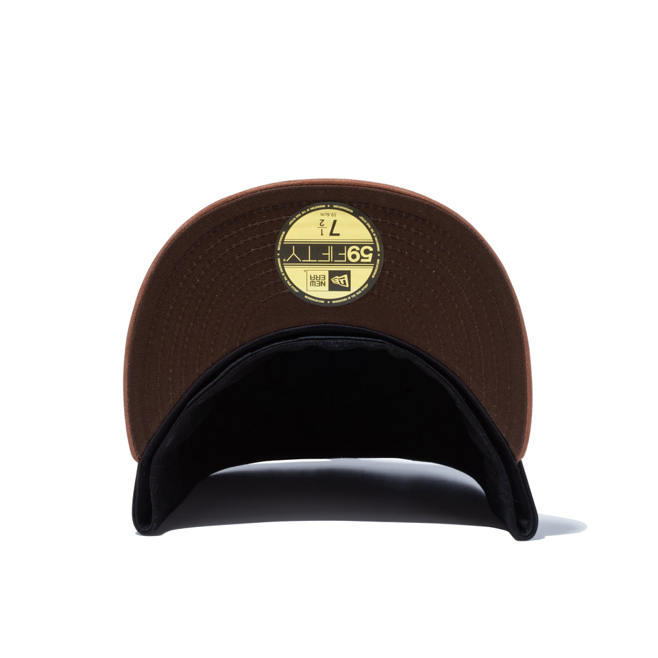 59FIFTY Duck Canvas Hunting ダックキャンバス ブラック ブラウンアンダーバイザー