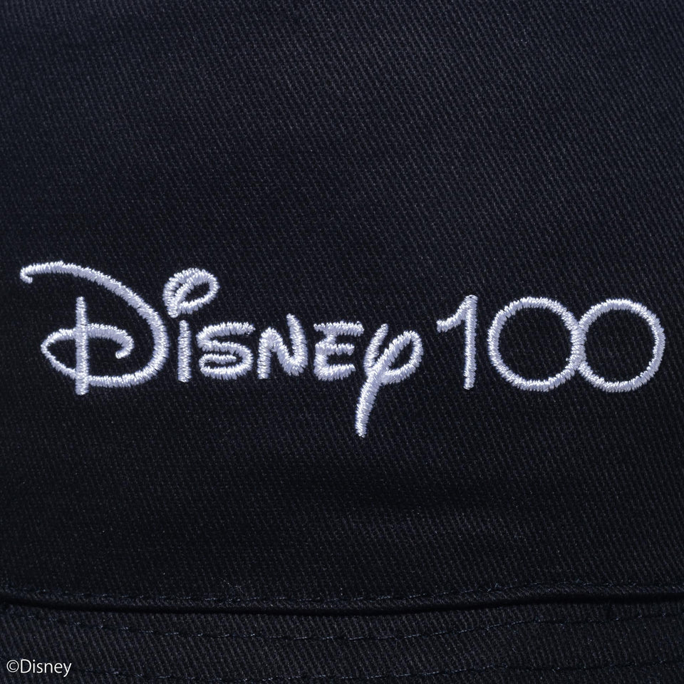 バケット01 リバーシブル Disney 100th オフィシャルロゴ ブラック