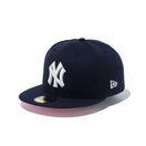 59FIFTY Pink Undervisor ニューヨーク・ヤンキース ネイビー ピンクアンダーバイザー
