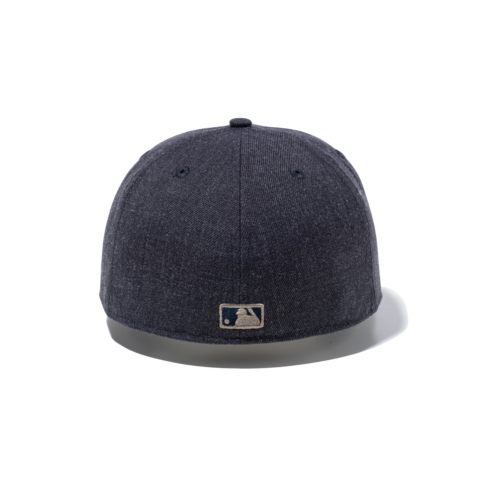 59FIFTY Heather Pack ニューヨーク・ヤンキース ヘザーネイビー バーントウッドバイザー