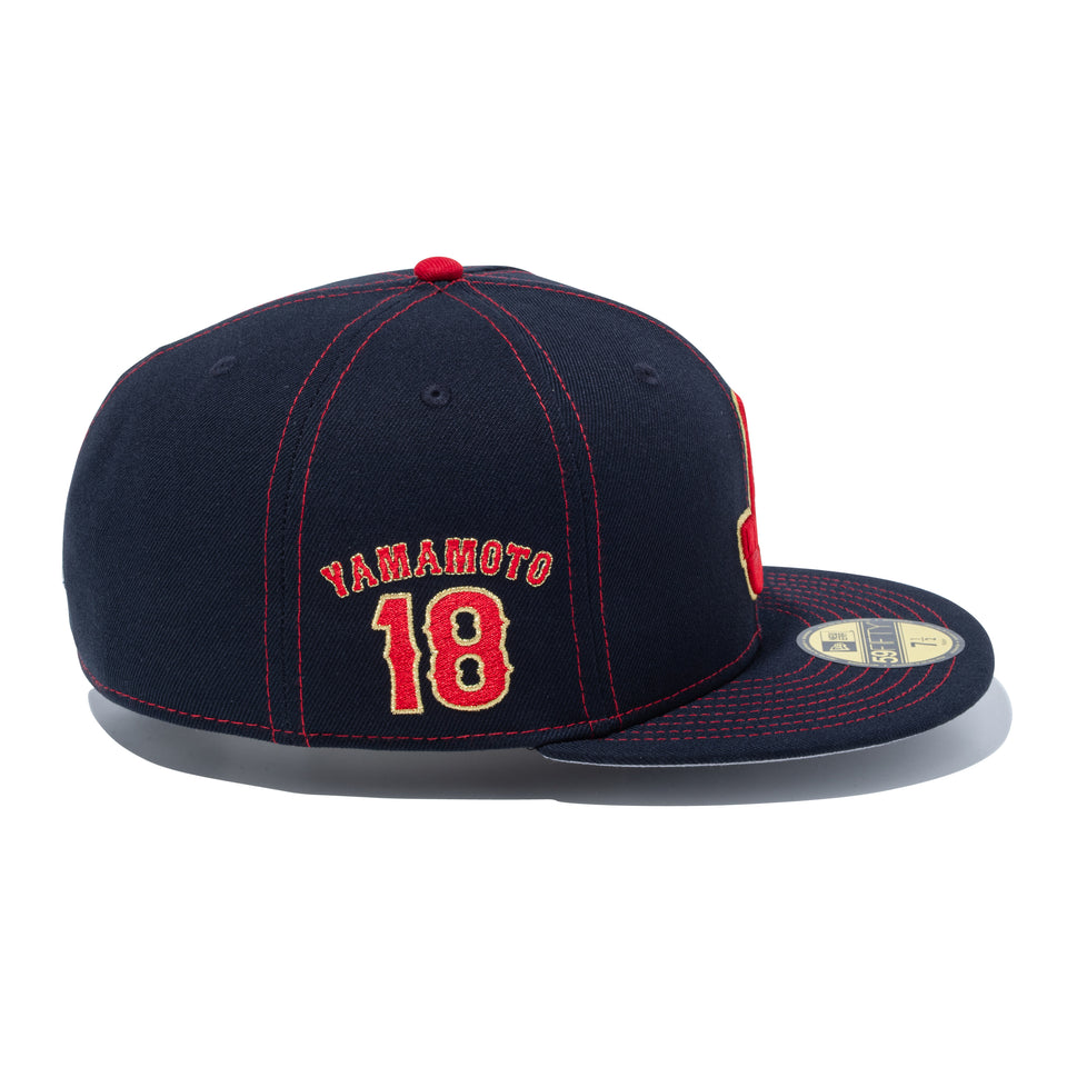59FIFTY 2026 World Baseball Classic Samurai Japan Players YAMAMOTO 18 ネイビー