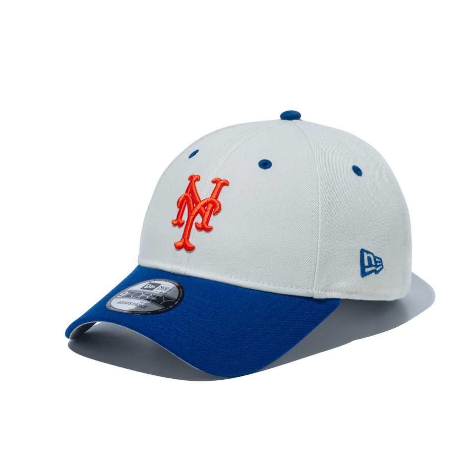 9FORTY Subway Series ニューヨーク・メッツ サンディーリネン ライトロイヤルバイザー