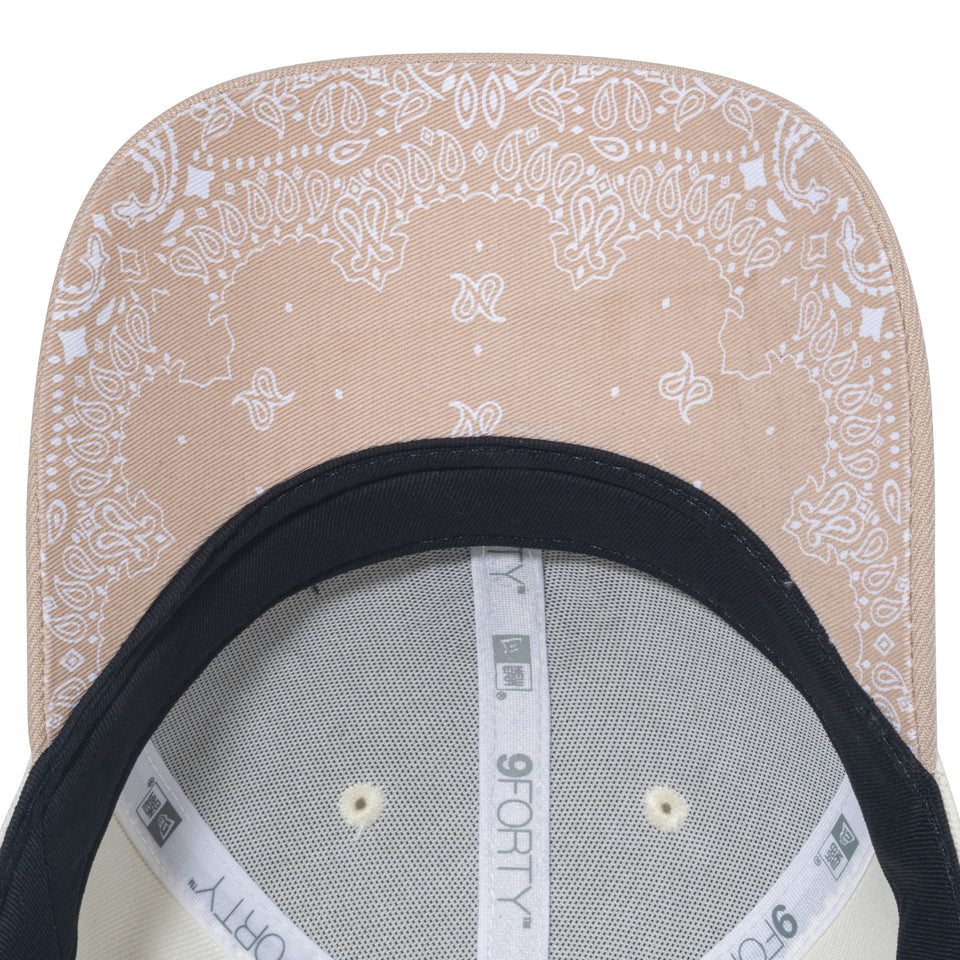 9FORTY Paisley Undervisor ニューヨーク・ヤンキース クローム ベージュ ペイズリーアンダーバイザー