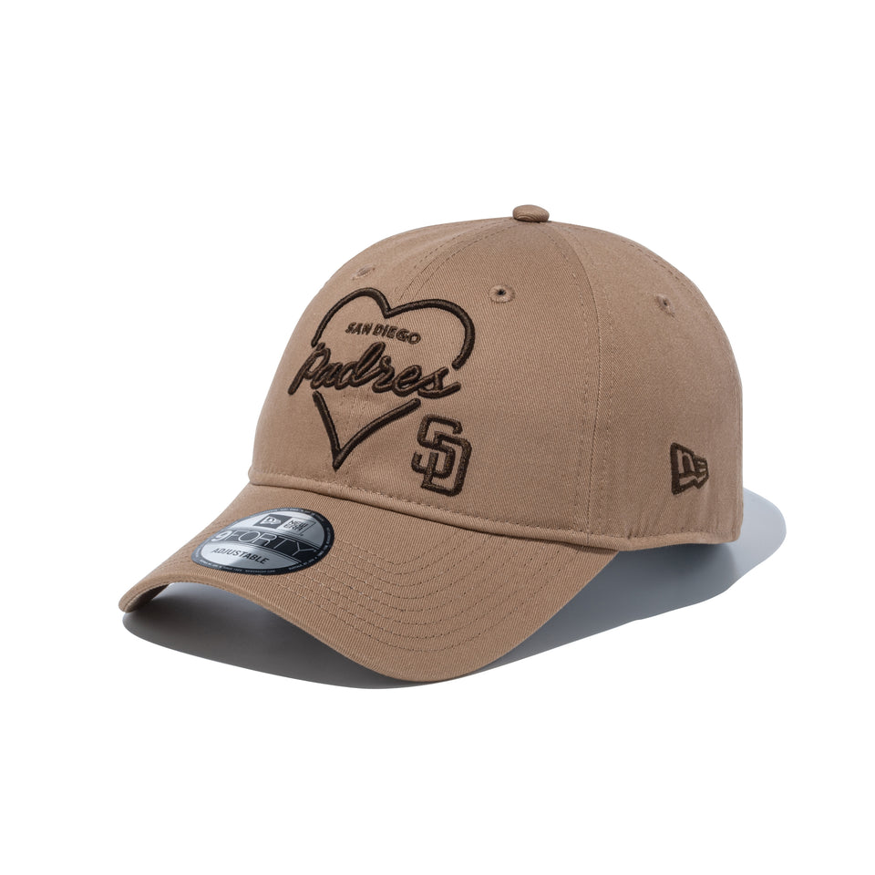 9FORTY アンストラクチャード Heart サンディエゴ・パドレス カーキ