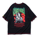 半袖 オーバーサイズド コットン Tシャツ NETFLIX STRANGER THINGS ストレンジャー・シングス Eleven ブラック