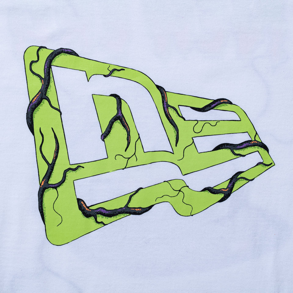 長袖 オーバーサイズド コットン Tシャツ NETFLIX STRANGER THINGS ストレンジャー・シングス Cap graphic ホワイト