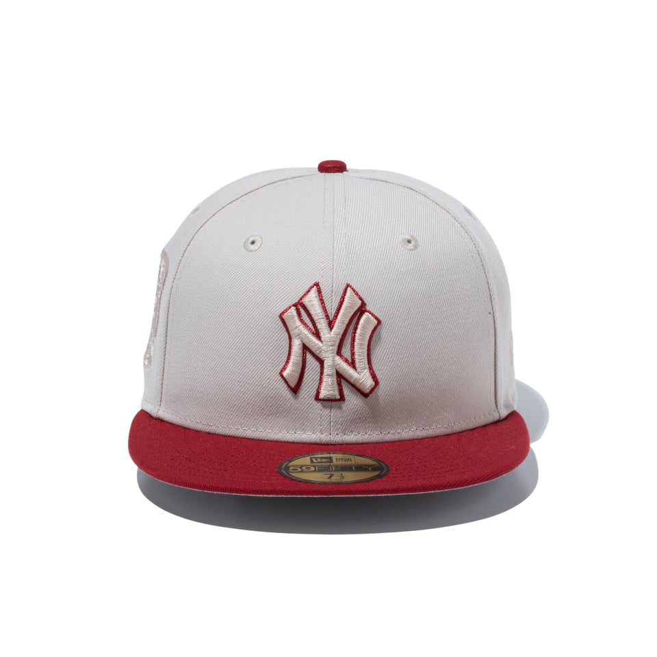 59FIFTY Rising Sun ニューヨーク・ヤンキース ストーン レッドバイザー