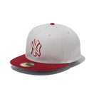 59FIFTY Rising Sun ニューヨーク・ヤンキース ストーン レッドバイザー