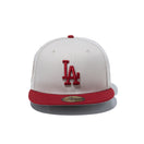 59FIFTY Rising Sun ロサンゼルス・ドジャース ストーン レッドバイザー