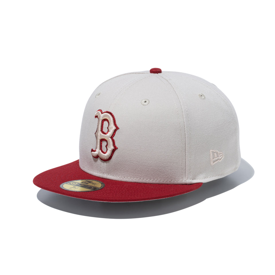 59FIFTY Rising Sun ボストン・レッドソックス ストーン レッドバイザー