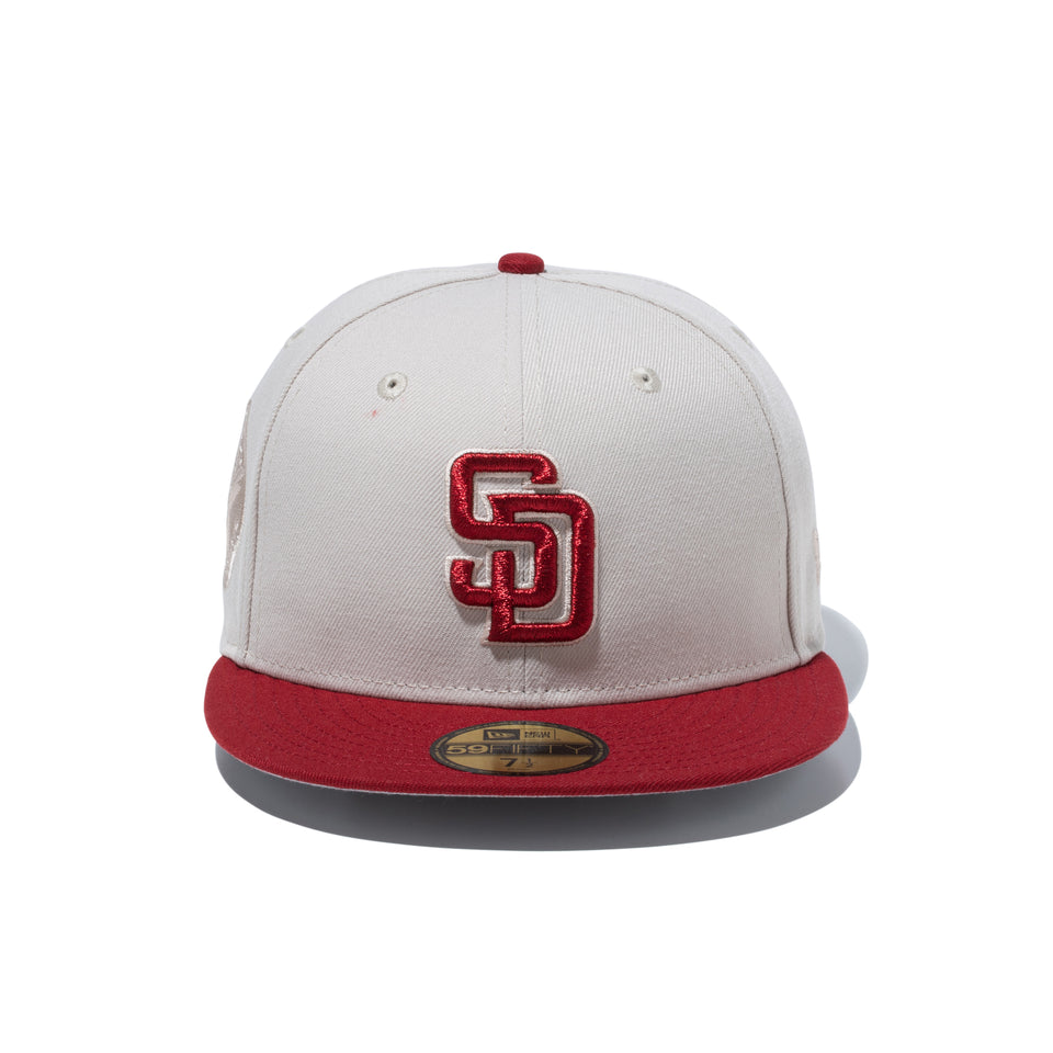 59FIFTY Rising Sun サンディエゴ・パドレス ストーン レッドバイザー