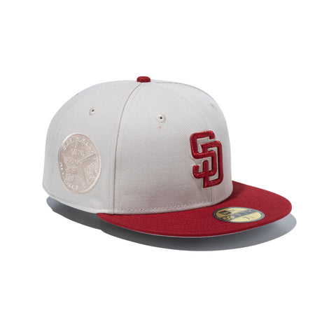 【ニューエラ正規品】サンディエゴ・パドレス ストーン 59FIFTY Rising Sun サンディエゴ・パドレス ストーン レッドバイザー